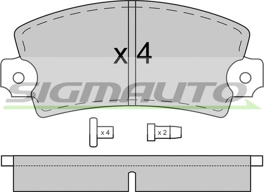 SIGMAUTO SPA018 - Brake Pad Set, disc brake autospares.lv