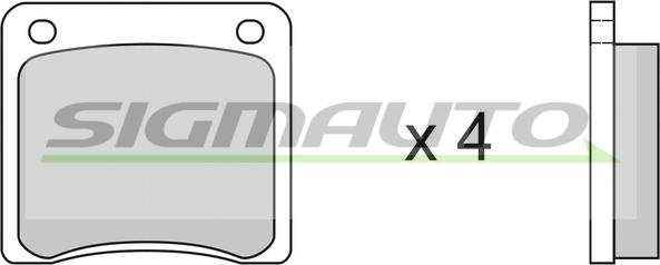 SIGMAUTO SPA081 - Brake Pad Set, disc brake autospares.lv