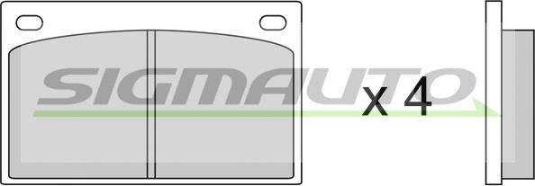 SIGMAUTO SPA035 - Brake Pad Set, disc brake autospares.lv