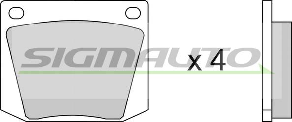 SIGMAUTO SPA031 - Brake Pad Set, disc brake autospares.lv