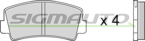 SIGMAUTO SPA075 - Brake Pad Set, disc brake autospares.lv