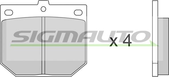 SIGMAUTO SPA078 - Brake Pad Set, disc brake autospares.lv