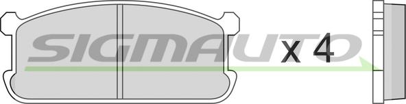 SIGMAUTO SPA192 - Brake Pad Set, disc brake autospares.lv