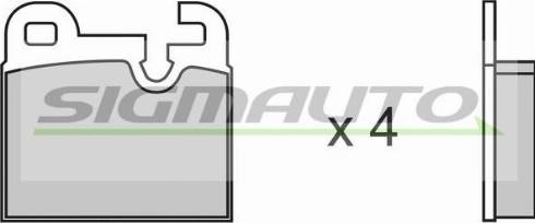 SIGMAUTO SPA145 - Brake Pad Set, disc brake autospares.lv