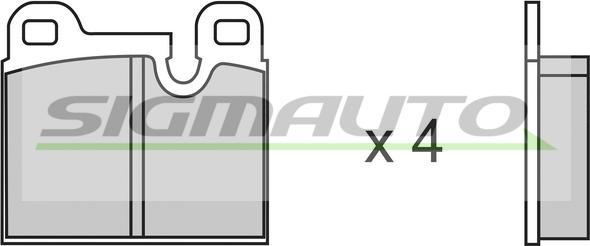 SIGMAUTO SPA146 - Brake Pad Set, disc brake autospares.lv