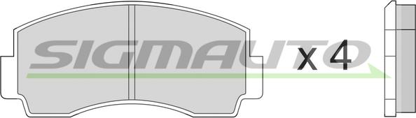 SIGMAUTO SPA168 - Brake Pad Set, disc brake autospares.lv