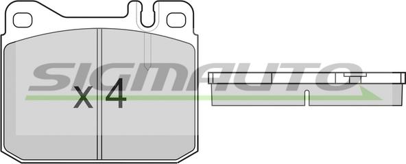 SIGMAUTO SPA108 - Brake Pad Set, disc brake autospares.lv