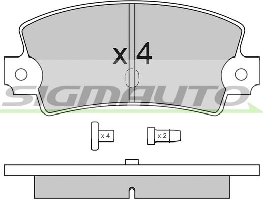 SIGMAUTO SPA114 - Brake Pad Set, disc brake autospares.lv