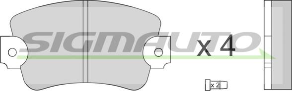 SIGMAUTO SPA132 - Brake Pad Set, disc brake autospares.lv