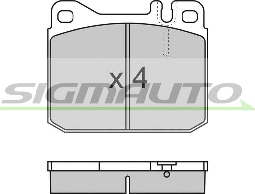 SIGMAUTO SPA172 - Brake Pad Set, disc brake autospares.lv