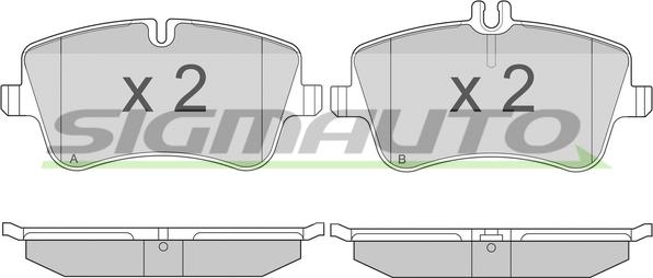 SIGMAUTO SPA896 - Brake Pad Set, disc brake autospares.lv