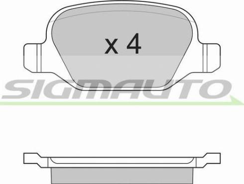 SIGMAUTO SPA891 - Brake Pad Set, disc brake autospares.lv