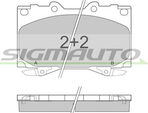 SIGMAUTO SPA898 - Brake Pad Set, disc brake autospares.lv