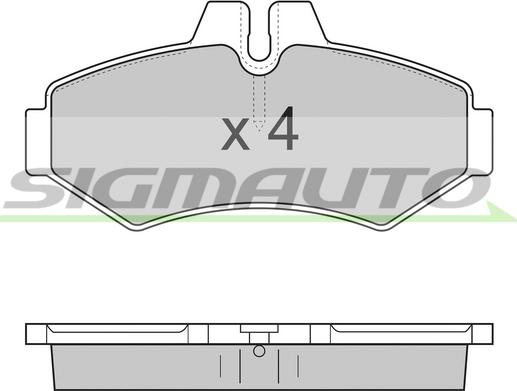 SIGMAUTO SPA845 - Brake Pad Set, disc brake autospares.lv