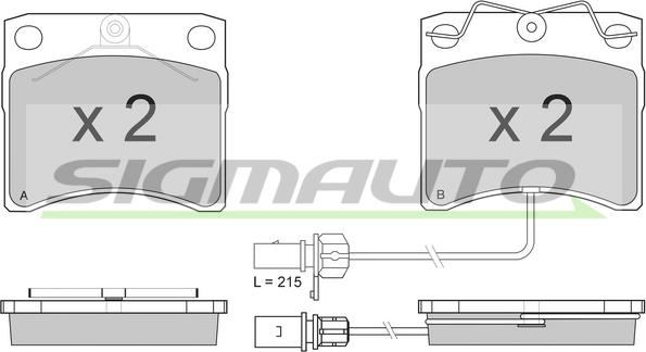 SIGMAUTO SPA869 - Brake Pad Set, disc brake autospares.lv