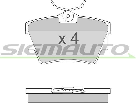 SIGMAUTO SPA866TR - Brake Pad Set, disc brake autospares.lv