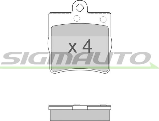 SIGMAUTO SPA861 - Brake Pad Set, disc brake autospares.lv