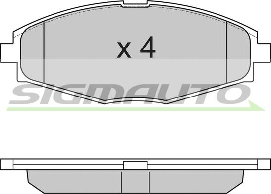 SIGMAUTO SPA804 - Brake Pad Set, disc brake autospares.lv