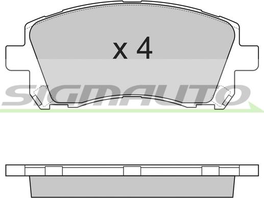 SIGMAUTO SPA819 - Brake Pad Set, disc brake autospares.lv