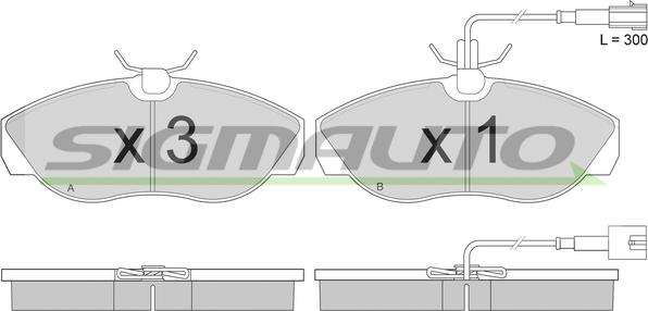 SIGMAUTO SPA888 - Brake Pad Set, disc brake autospares.lv