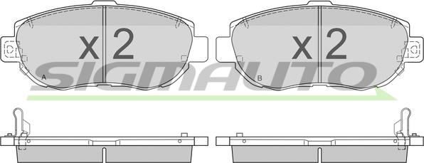 SIGMAUTO SPA832 - Brake Pad Set, disc brake autospares.lv