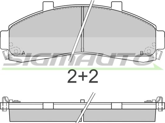 SIGMAUTO SPA829 - Brake Pad Set, disc brake autospares.lv