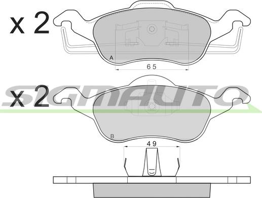 SIGMAUTO SPA824 - Brake Pad Set, disc brake autospares.lv