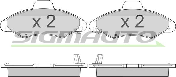 SIGMAUTO SPA827 - Brake Pad Set, disc brake autospares.lv