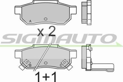 SIGMAUTO SPA397 - Brake Pad Set, disc brake autospares.lv