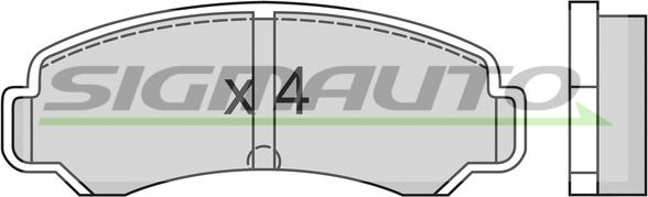 SIGMAUTO SPA359 - Brake Pad Set, disc brake autospares.lv