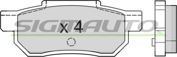 SIGMAUTO SPA351 - Brake Pad Set, disc brake autospares.lv