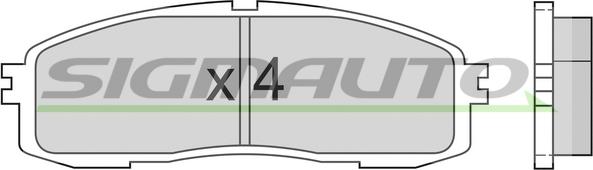 SIGMAUTO SPA362 - Brake Pad Set, disc brake autospares.lv