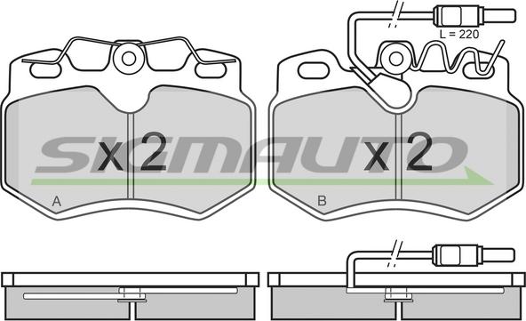 SIGMAUTO SPA311 - Brake Pad Set, disc brake autospares.lv