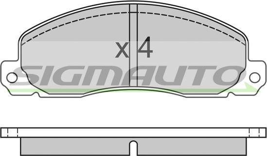 SIGMAUTO SPA312 - Brake Pad Set, disc brake autospares.lv