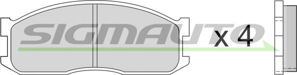 SIGMAUTO SPA389 - Brake Pad Set, disc brake autospares.lv