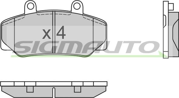 SIGMAUTO SPA386 - Brake Pad Set, disc brake autospares.lv