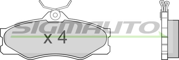 SIGMAUTO SPA335 - Brake Pad Set, disc brake autospares.lv