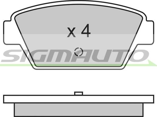 SIGMAUTO SPA330 - Brake Pad Set, disc brake autospares.lv