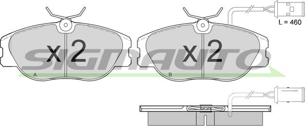 SIGMAUTO SPA374 - Brake Pad Set, disc brake autospares.lv