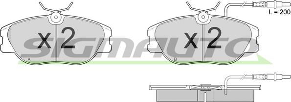 SIGMAUTO SPA373 - Brake Pad Set, disc brake autospares.lv