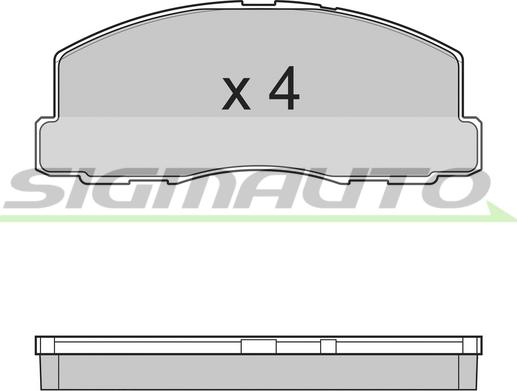 SIGMAUTO SPA299 - Brake Pad Set, disc brake autospares.lv