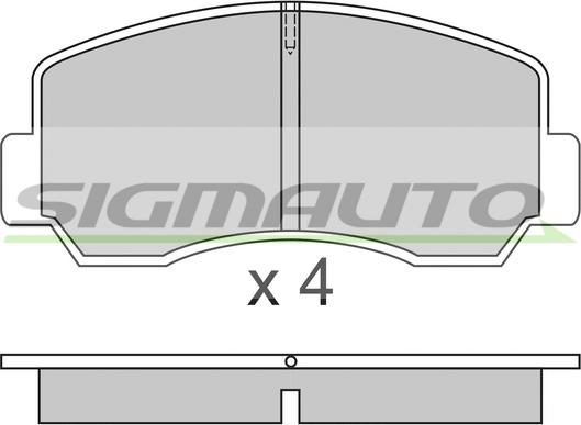 SIGMAUTO SPA296 - Brake Pad Set, disc brake autospares.lv