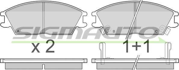 SIGMAUTO SPA293 - Brake Pad Set, disc brake autospares.lv