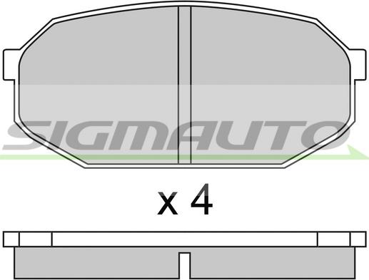 SIGMAUTO SPA249 - Brake Pad Set, disc brake autospares.lv