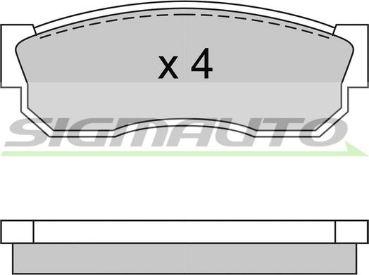 SIGMAUTO SPA246 - Brake Pad Set, disc brake autospares.lv