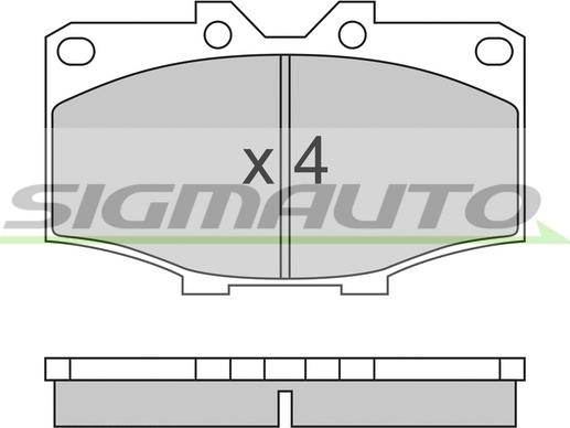 SIGMAUTO SPA242 - Brake Pad Set, disc brake autospares.lv