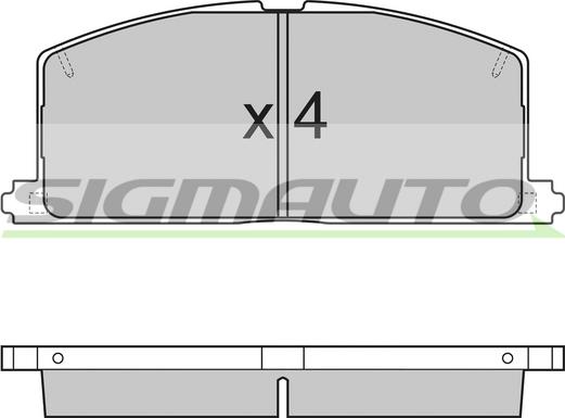 SIGMAUTO SPA255 - Brake Pad Set, disc brake autospares.lv