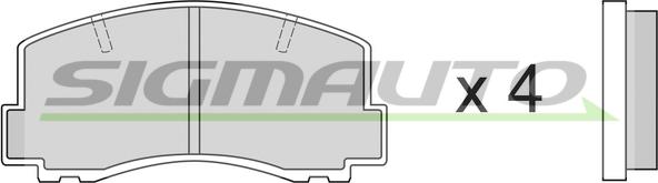 SIGMAUTO SPA256 - Brake Pad Set, disc brake autospares.lv