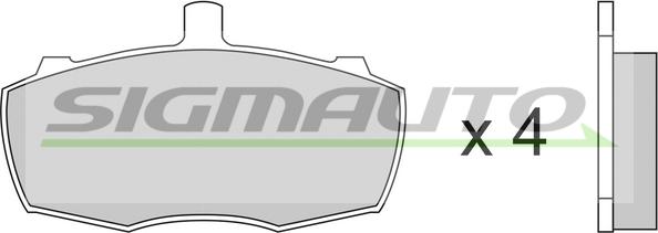 SIGMAUTO SPA252 - Brake Pad Set, disc brake autospares.lv
