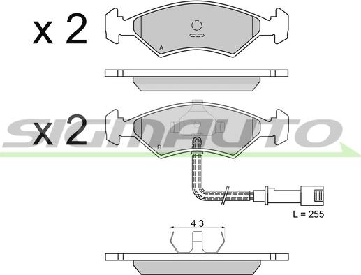 SIGMAUTO SPA266 - Brake Pad Set, disc brake autospares.lv